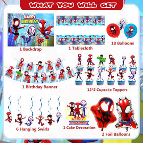 GOTOFUN spider-design balloons and swirls for easy decoration and festive ambiance.
