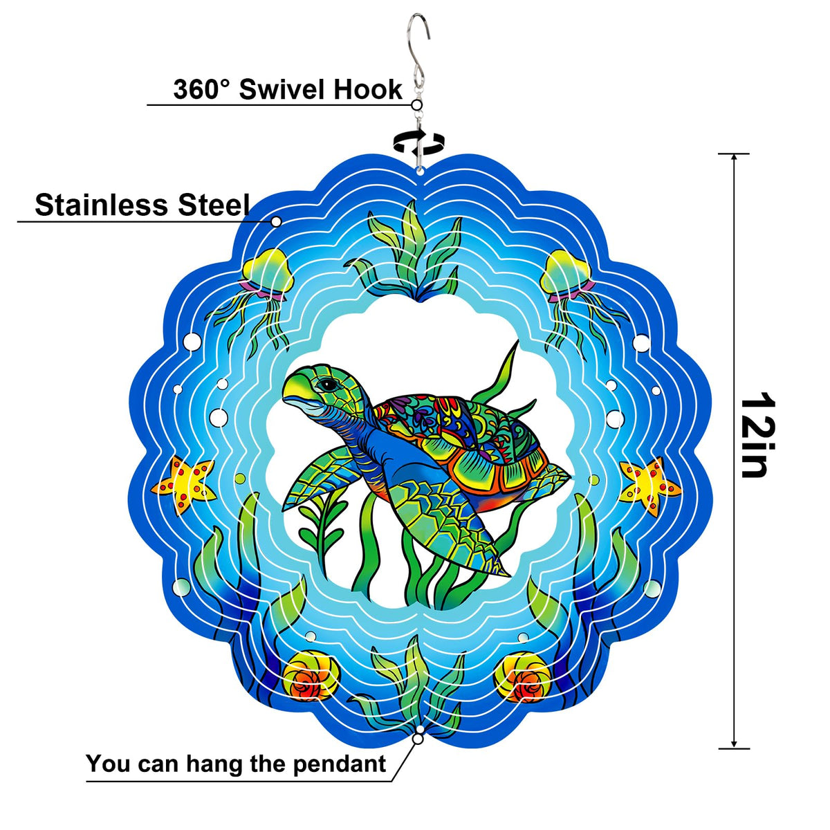 GOTOME Sea Turtle garden decor suited for patios and balconies