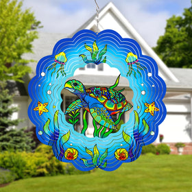 GOTOME Sea Turtle 12inch spinner works well indoors and outdoors as decor