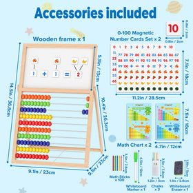 Gotoofun abacus magnetic numbers enables engaging early numeracy work with color cards.
