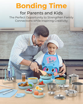 Gotoofun 24-piece cutlery set for young chefs to practice.