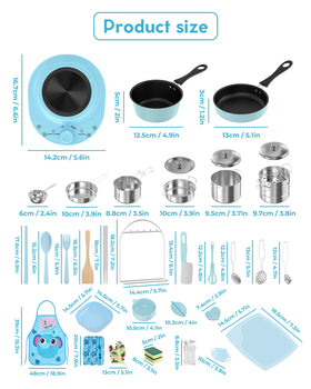 Gotoofun Kids Cooking Set apron and gloves protect little chefs during imaginative cooking sessions.