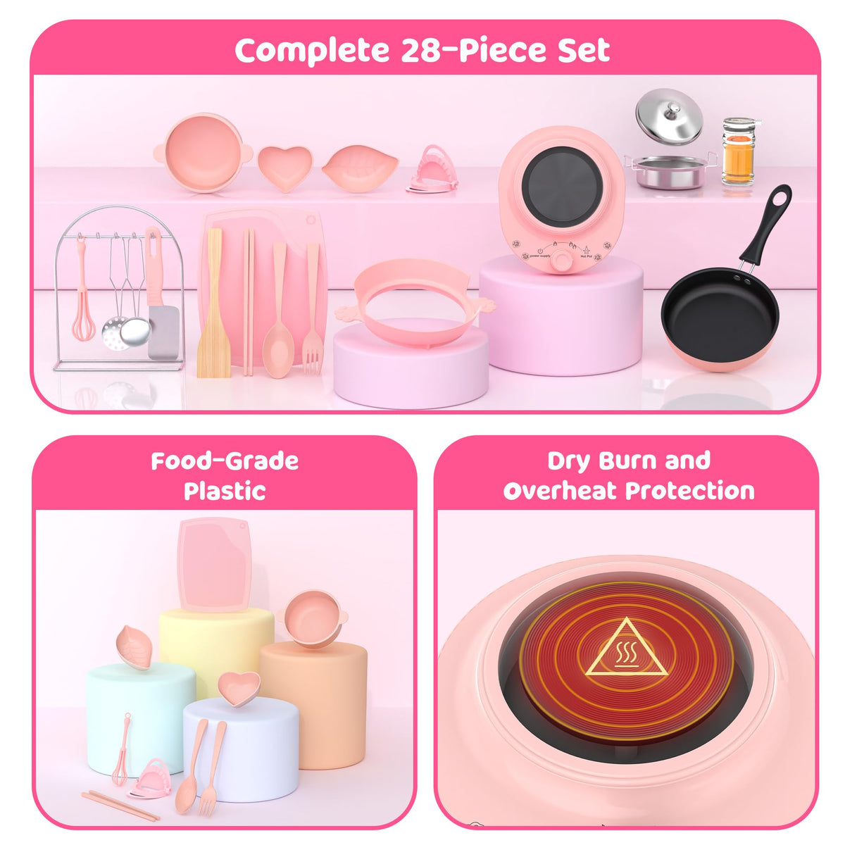 Gotoofun Kids Cooking Set dining tools for enjoying the finished meal with family