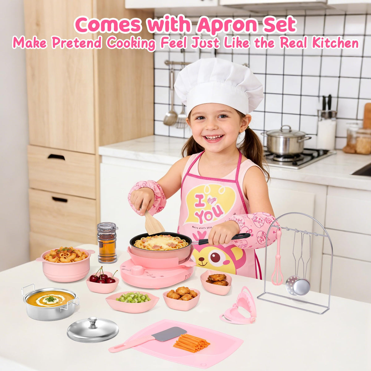 Gotoofun Kids Cooking Set pots and pans designed for small hands and controlled cooking