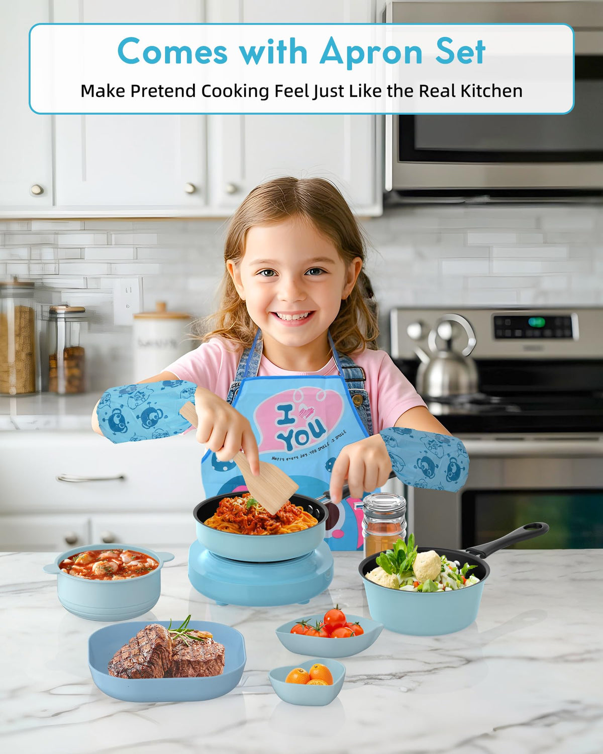 Gotoofun Kids Cooking Set safety serrated knife enabling realistic meal prep while teaching safe handling.
