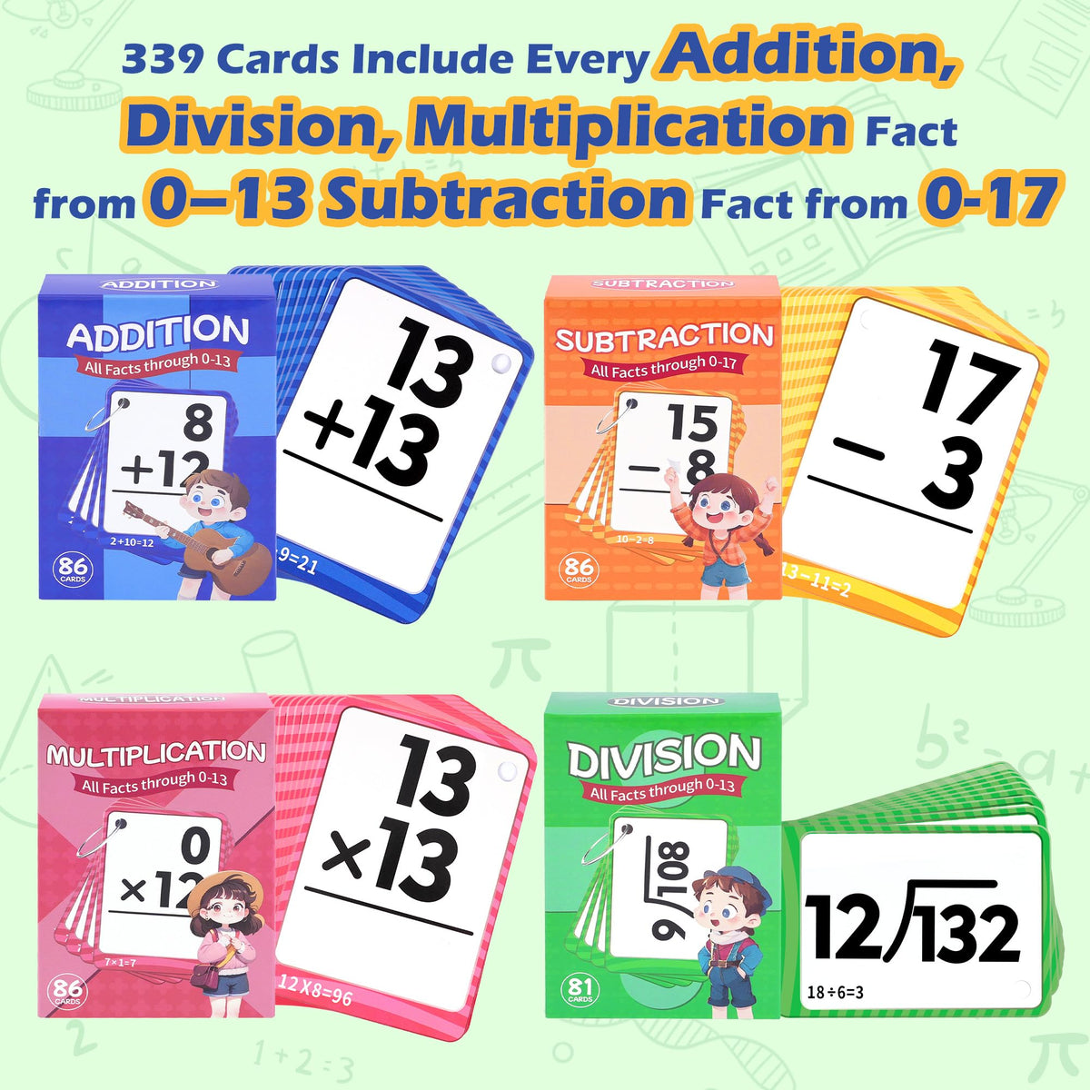 Gotoofun self-checking flash cards let kids verify answers quickly.