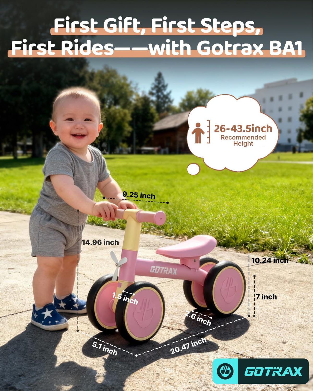 Gotrax CPC-certified balance bike delivers trusted safety and warranty support.