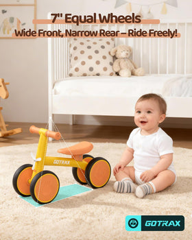 5.1-inch front wheel spacing on Gotrax balance bike for extra legroom