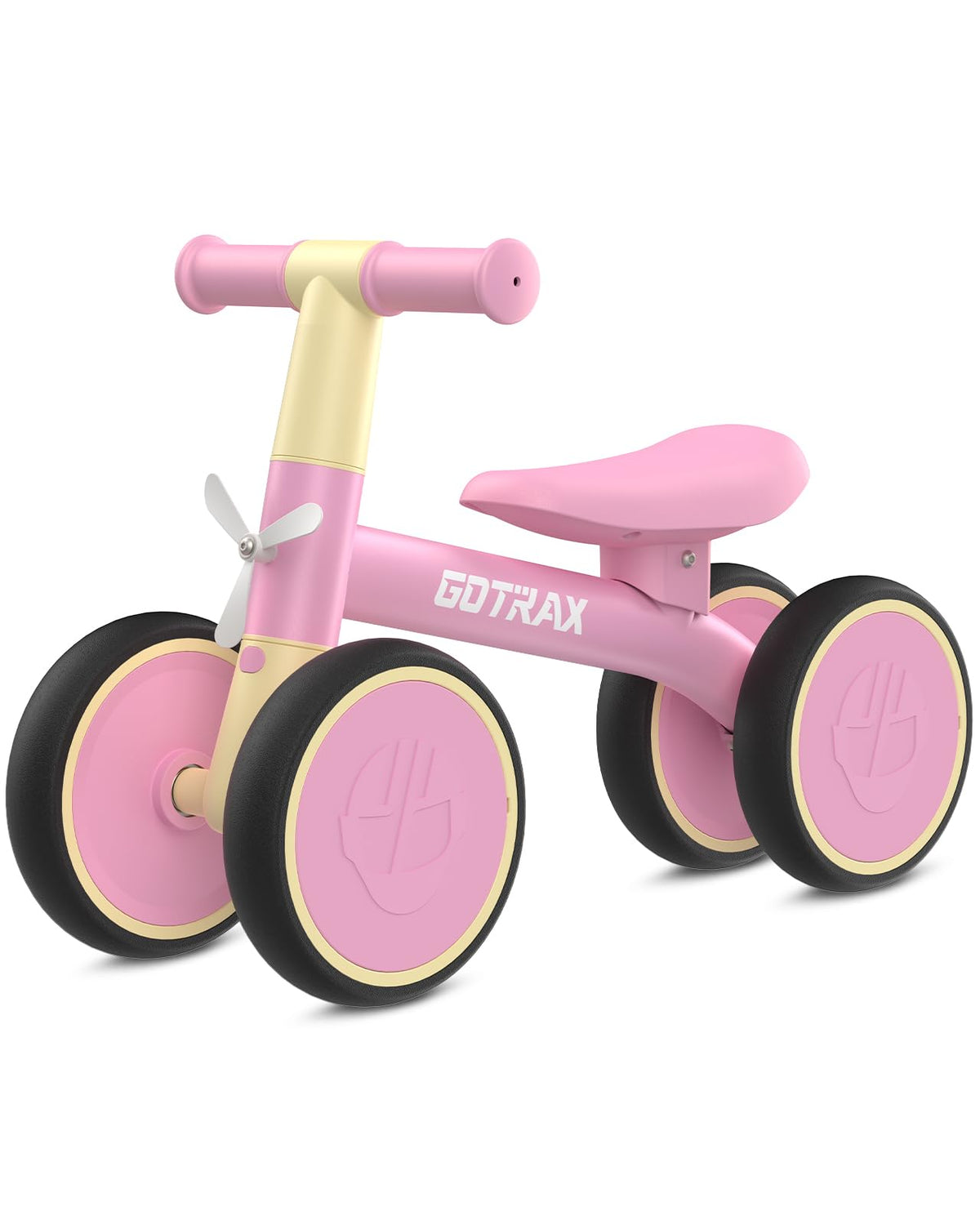 Gotrax Baby Balance Bike front wheels offer stable, smooth rides for toddlers learning balance.