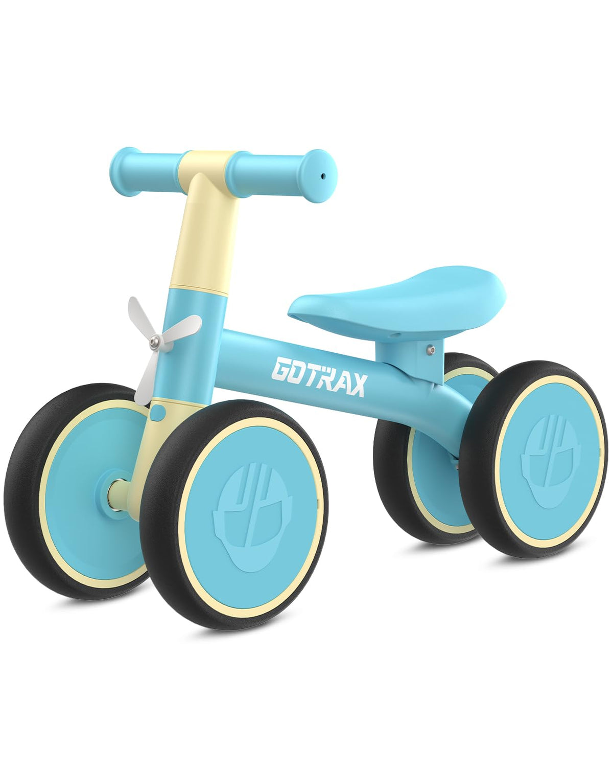 Gotrax Baby Balance Bike front wheels provide stable, confident early rides.