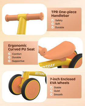 Soft-edge safety design protects little riders during adventures