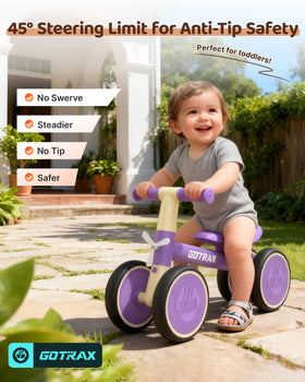 Gotrax Baby Balance Bike soft seat enhances comfort during practice