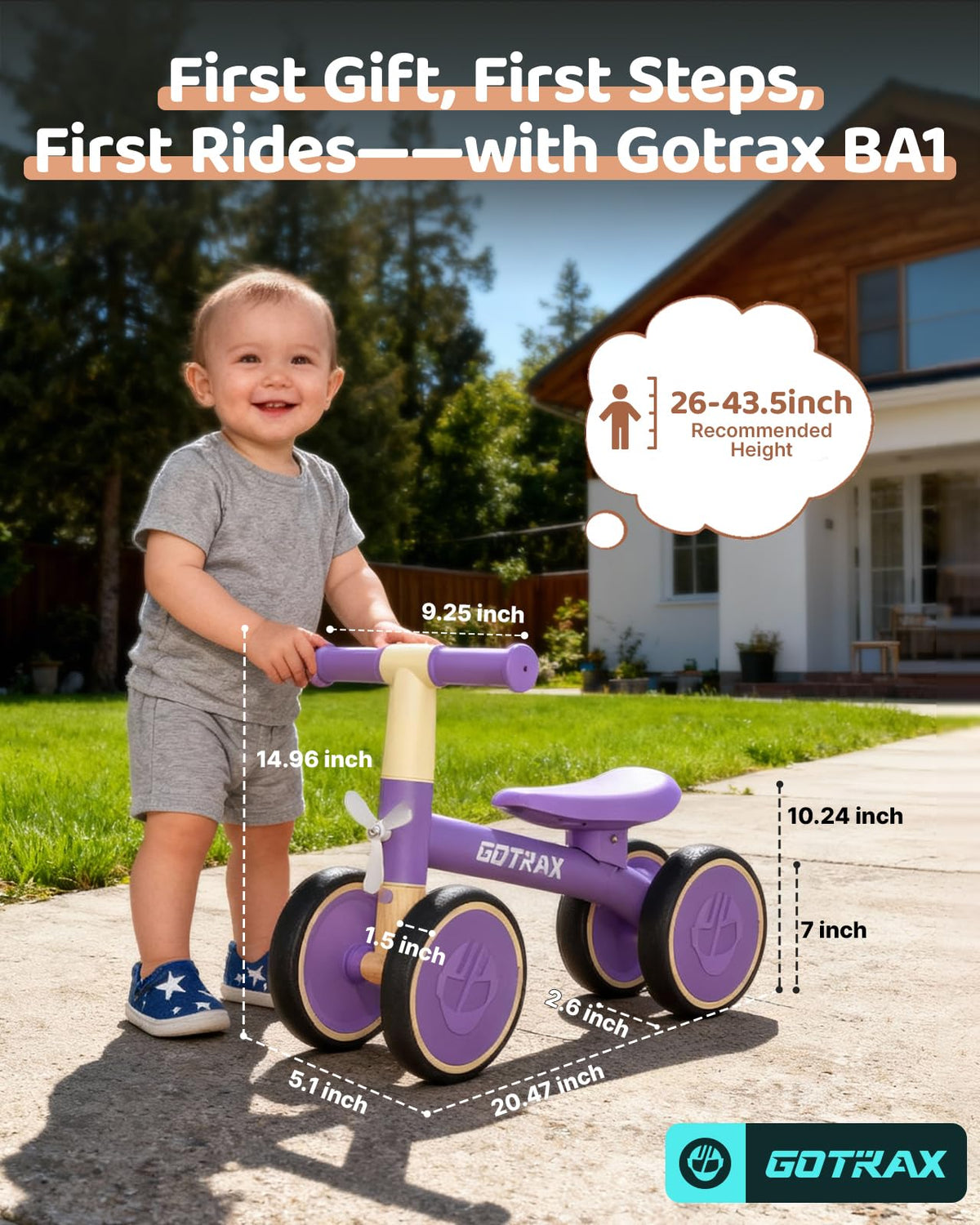 Gotrax Baby Balance Bike warranty and CPC certification provide peace of mind