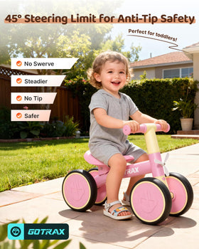 Gotrax Baby Balance Bike soft seat enhances comfort on every outing.