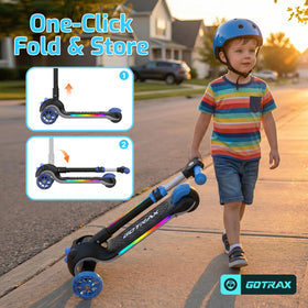 Gotrax SK1 battery indicator shows remaining power for planning trips.