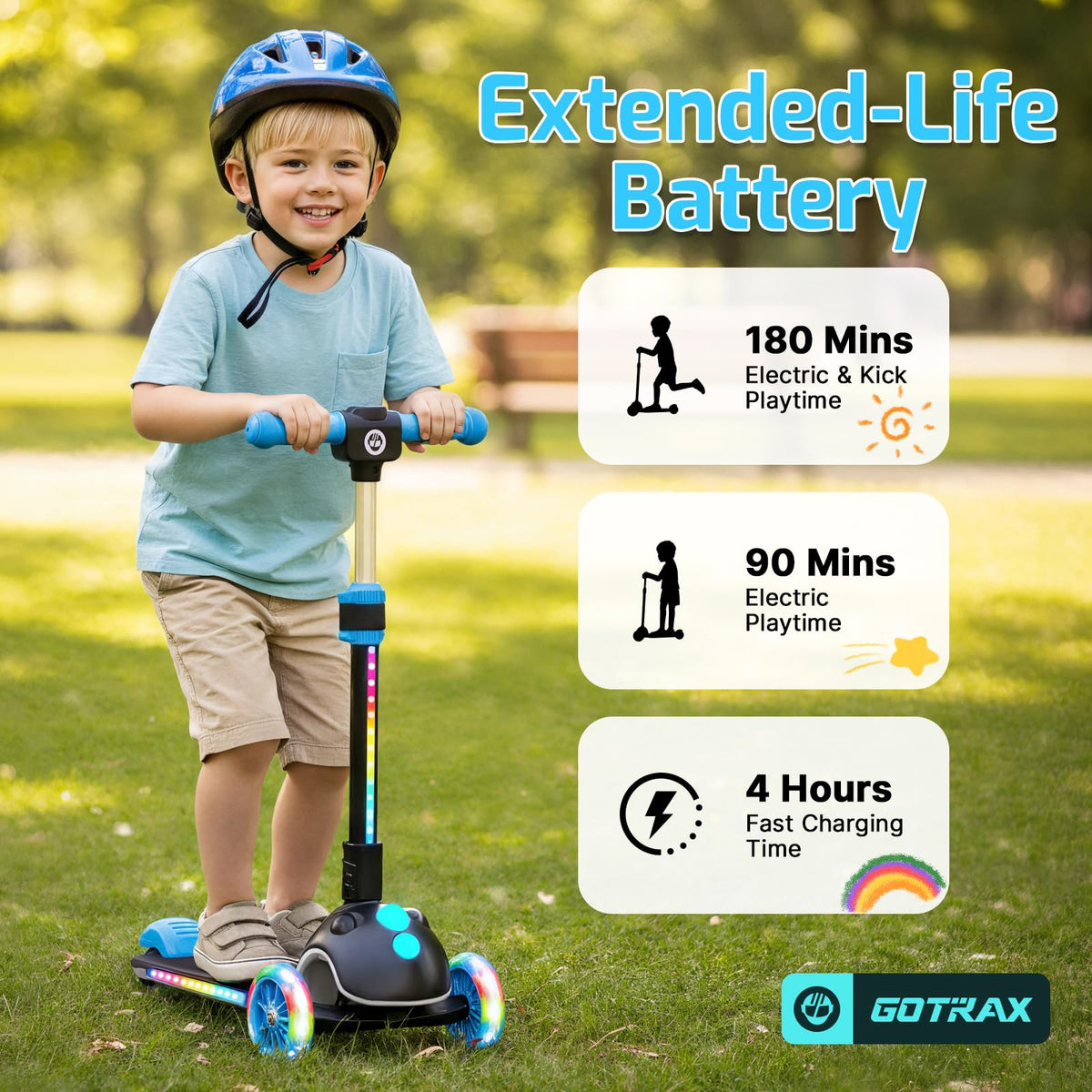 Gotrax SK1 tilt-steering display helps new riders learn safely.