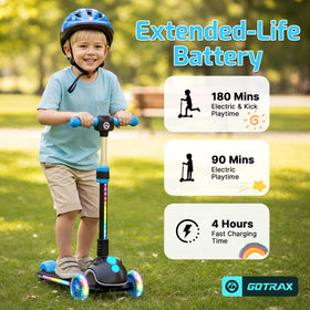 Gotrax SK1 tilt-steering display helps new riders learn safely.