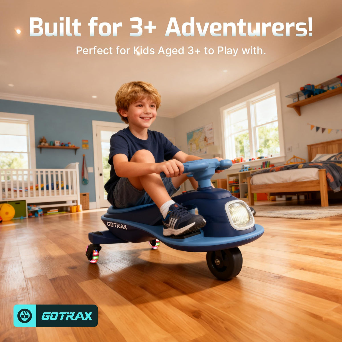 Gotrax WG1 rear LED wheels glow during rides for added fun