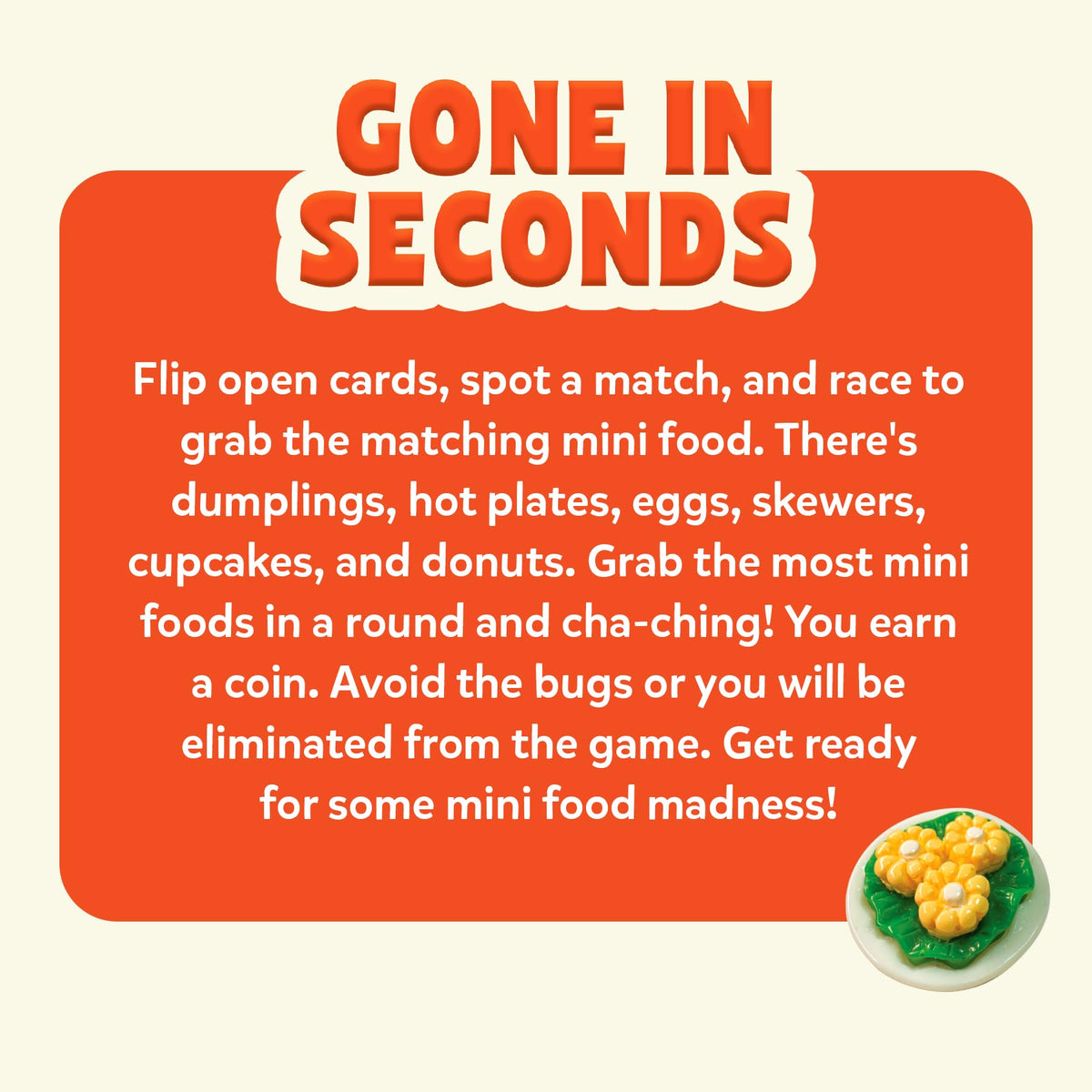 Gouda Games Gone in Seconds party play setup for 2-5 players