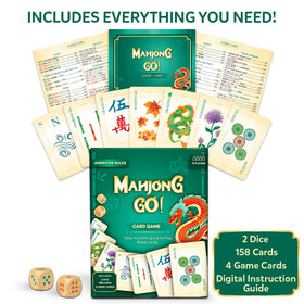 Gouda Games Mahjong Go! game cards organize familiar patterns with fresh possibilities.
