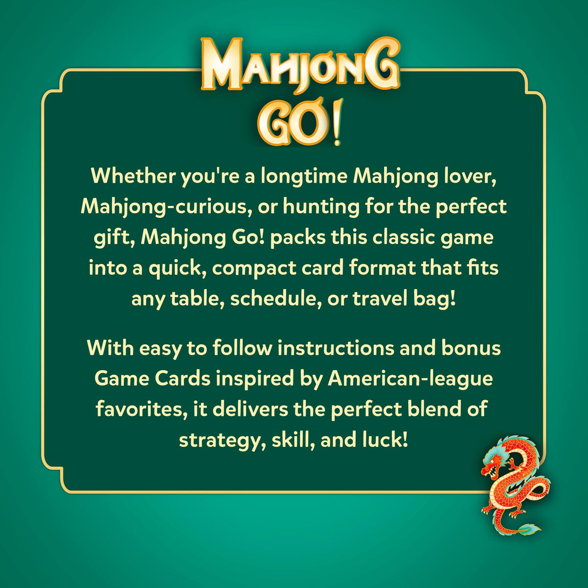 Gouda Games Mahjong Go! travel case keeps the set organized.