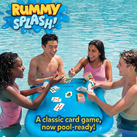 Close-up of Gouda Games Pool Rummy Splash waterproof cards for poolside fun