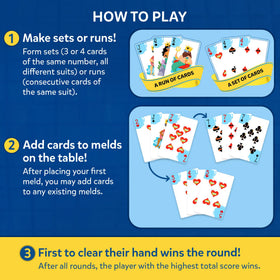 Two to four players joining Gouda Games Pool Rummy Splash on a sunny day