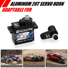 GOUP RC 20T servo horn in aluminum for sturdy upgrades