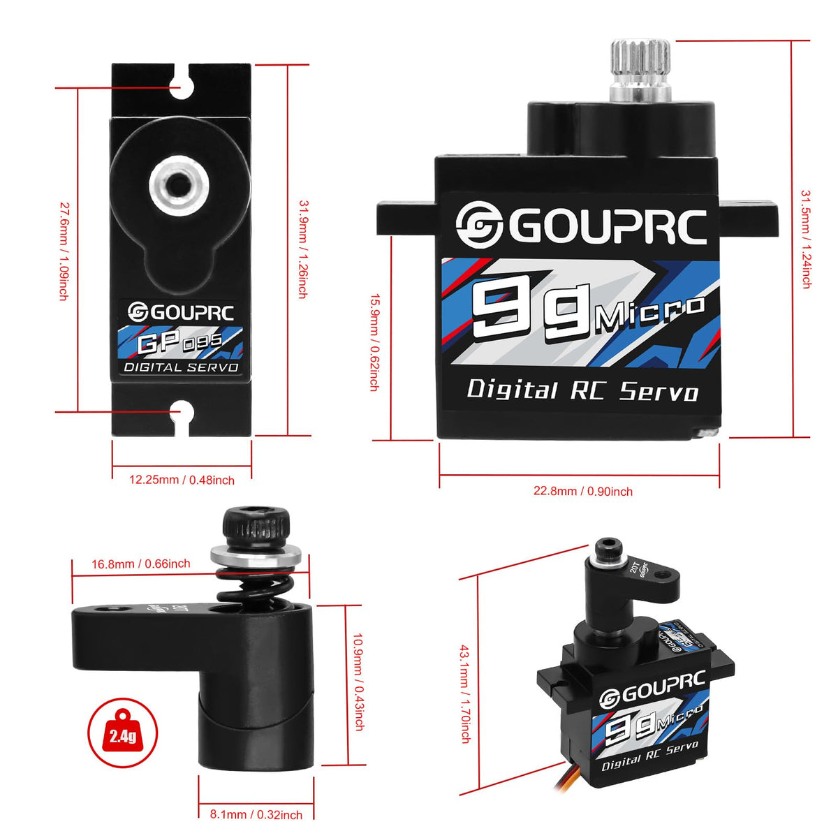 GOUP RC metal internal gears for enhanced durability