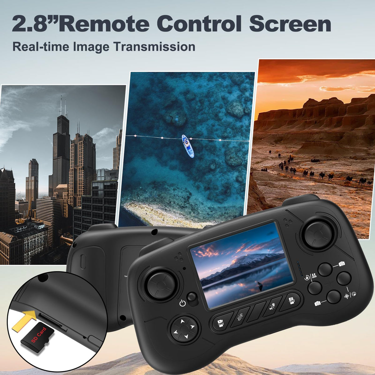 Govogorc F179 drone 1080p camera delivers crisp aerial footage.