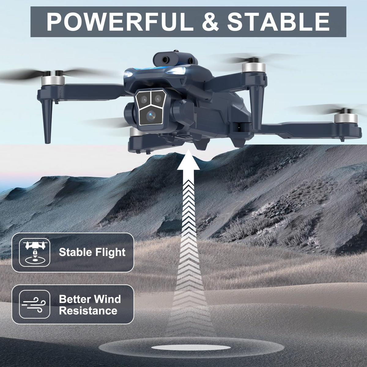 Govogorc F179 drone performs 360-degree flip and 3D roll.