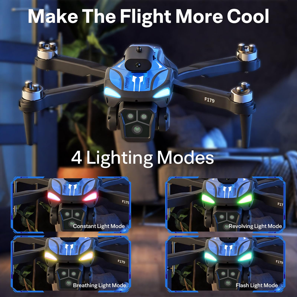 Govogorc F179 drone brushless motors extend lifespan and performance.