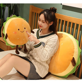Goylmc hamburger plush pillow in 13.7 inch size for kids rooms