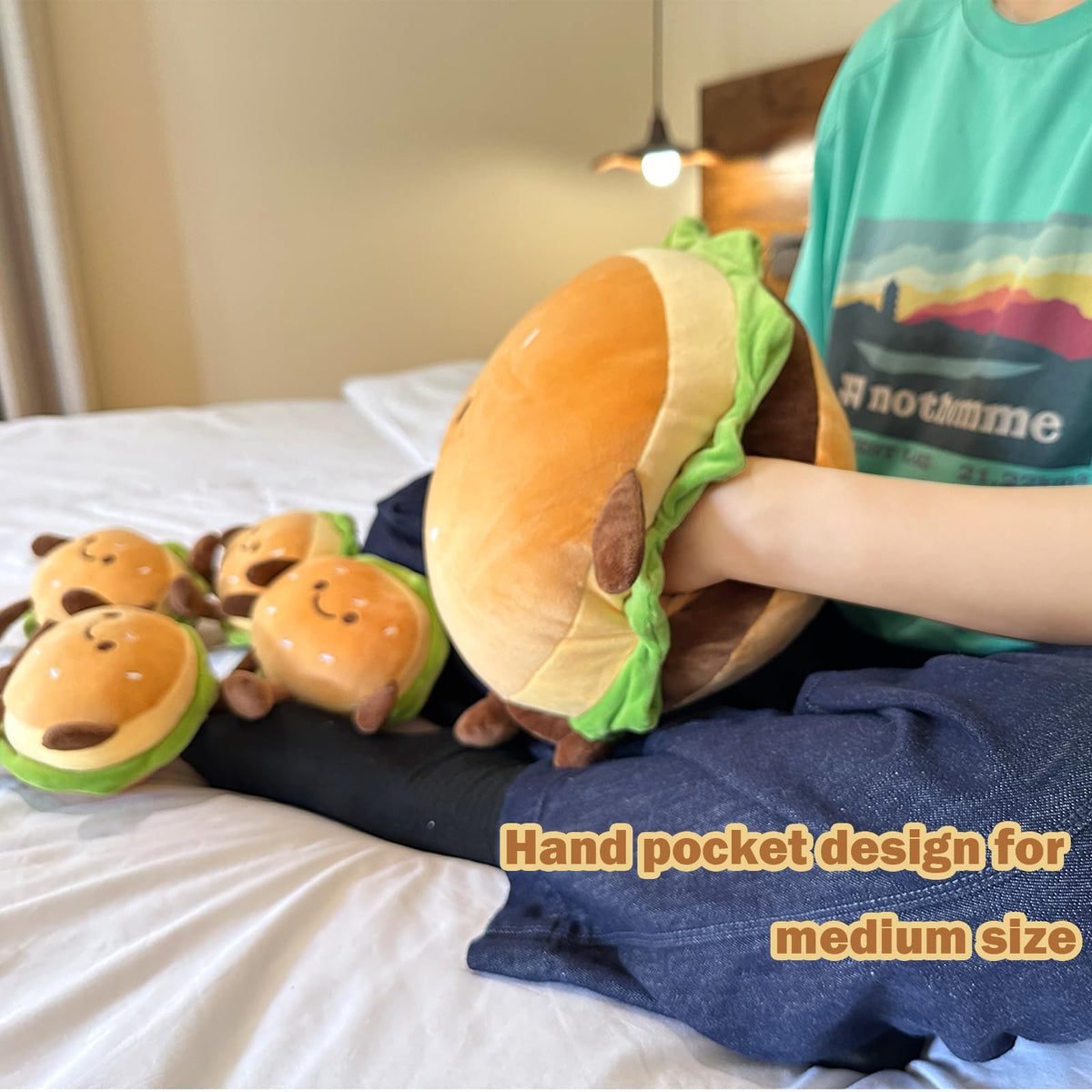 Goylmc hamburger plush pillow in 26.7 inch size for cozy lounges