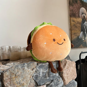 Goylmc hamburger plush used as kid room decor idea