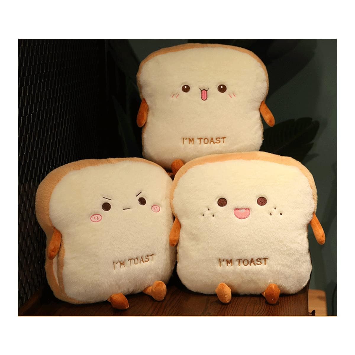 Goylmc Toast Bread Plush Hand Pocket hints interactive play and easy grip.