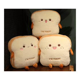 Goylmc Toast Bread Plush Hand Pocket hints interactive play and easy grip.