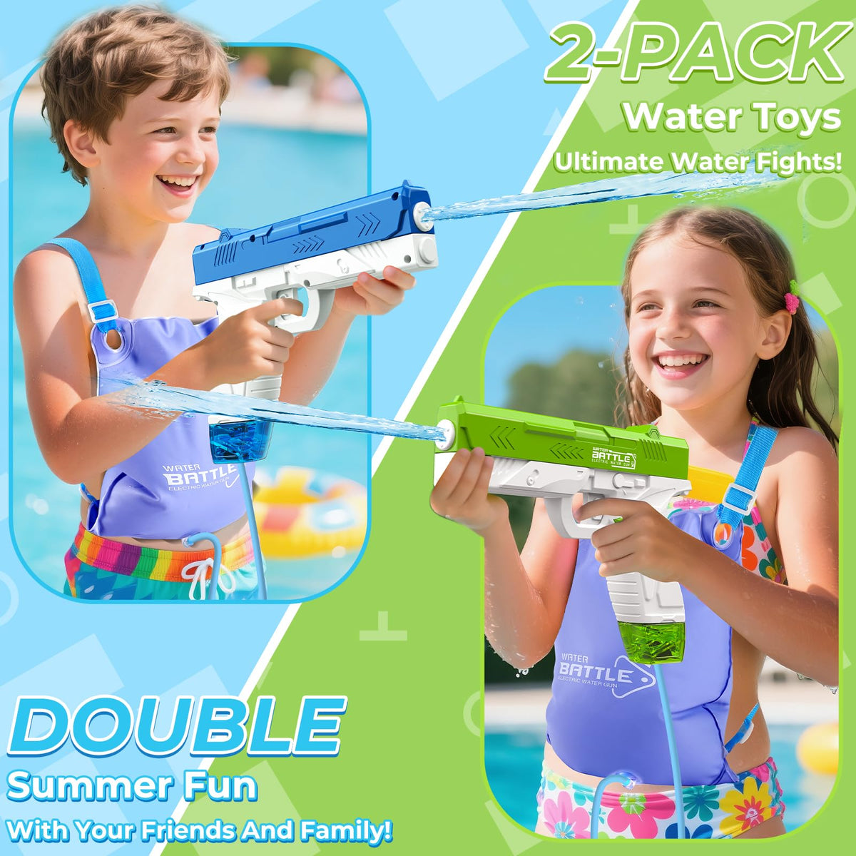 GPPNKC backyard pool scene with kids enjoying summer water play.