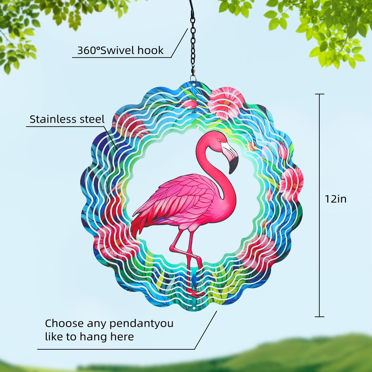 Gr8Gardens Easy-install wind spinner for quick, decorative setup.
