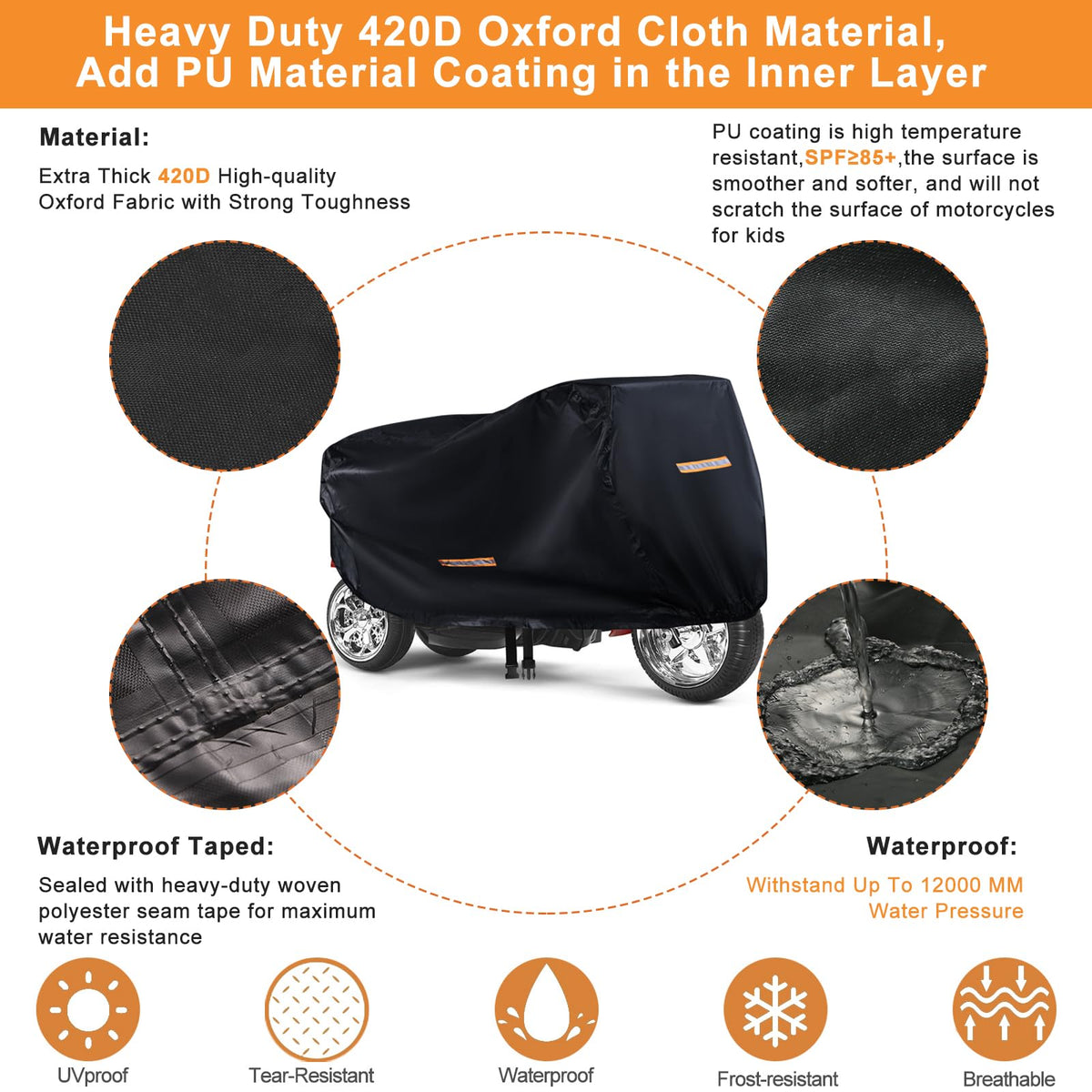 GRABADO universal-fit kids tricycle cover fits most toy bikes
