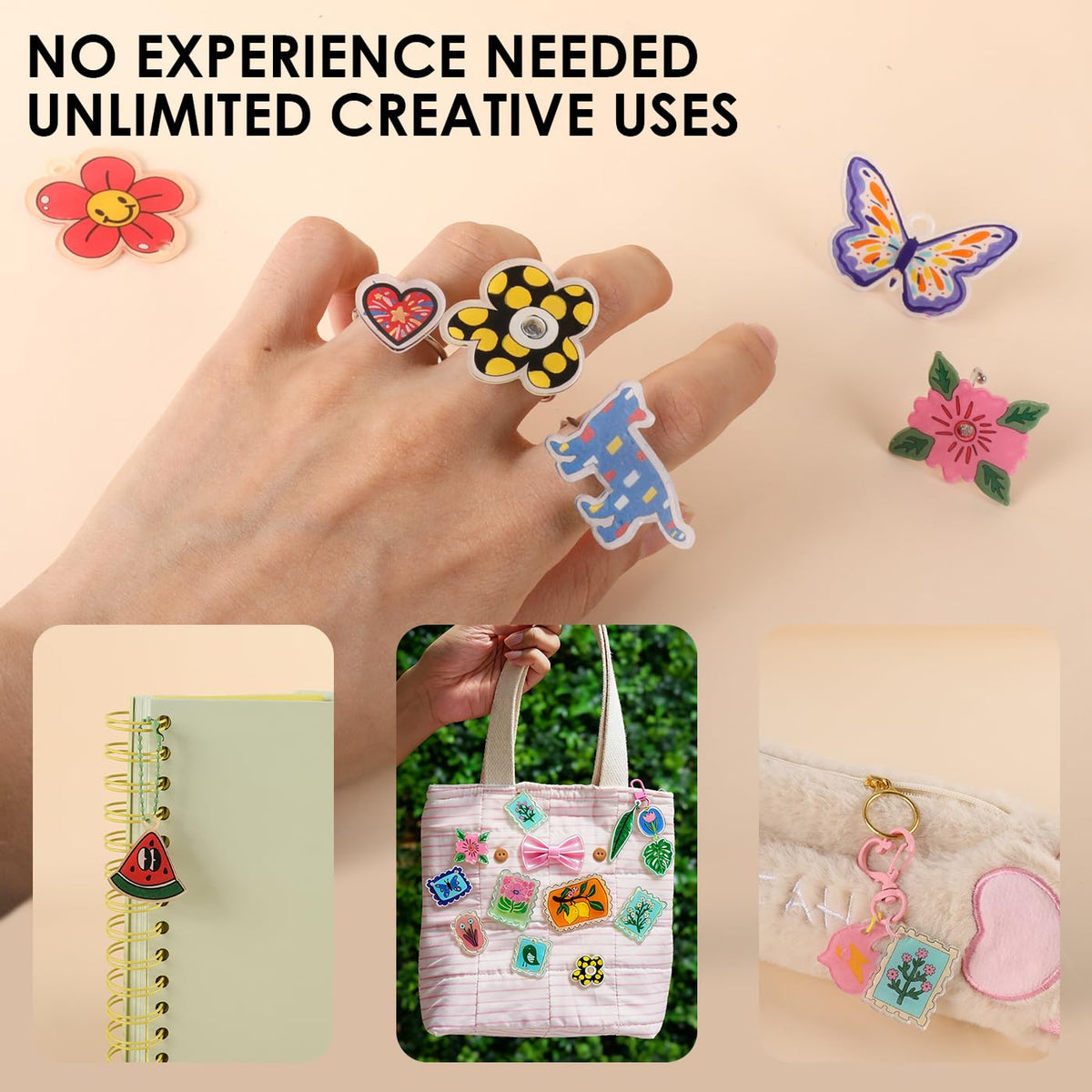Grabie Bloom Post charms and rings for personalized accessories.