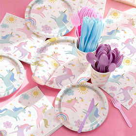 GrabnGoParty pastel unicorn napkins soft and absorbent for parties