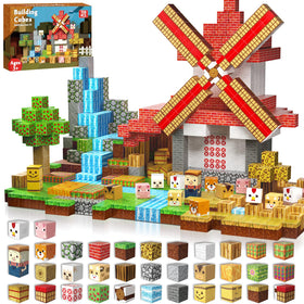 GraceDuck magnetic blocks 150pcs setup for creative farm-building play and STEM exploration.