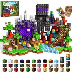 GraceDuck 100pcs magnetic blocks on a bright table inspiring hands-on creativity.