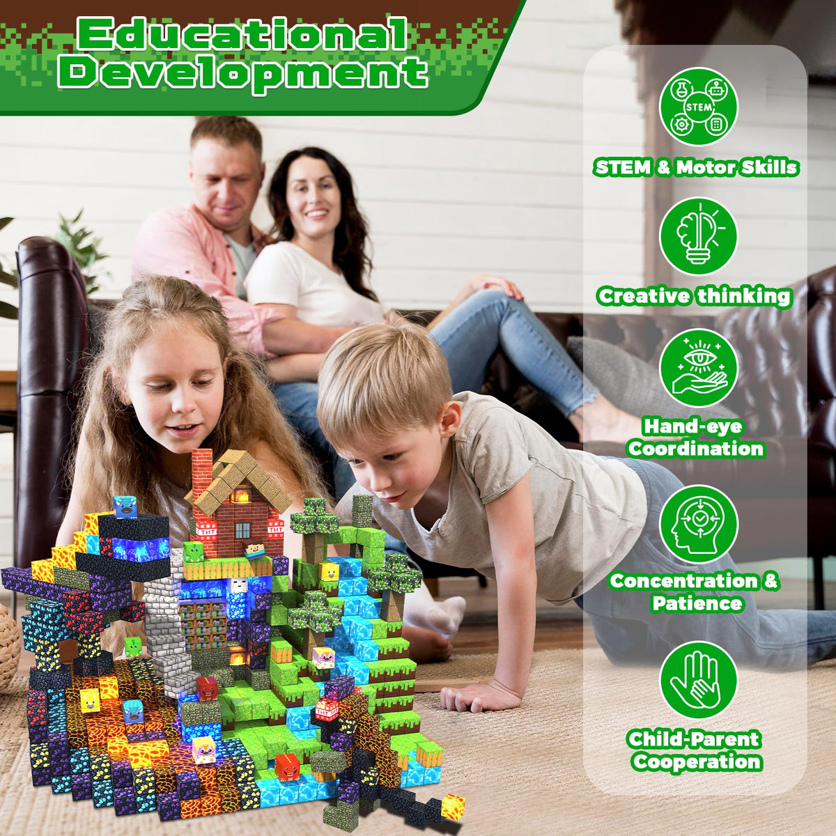 GraceDuck classroom-friendly tiles encourage collaborative storytelling and group play
