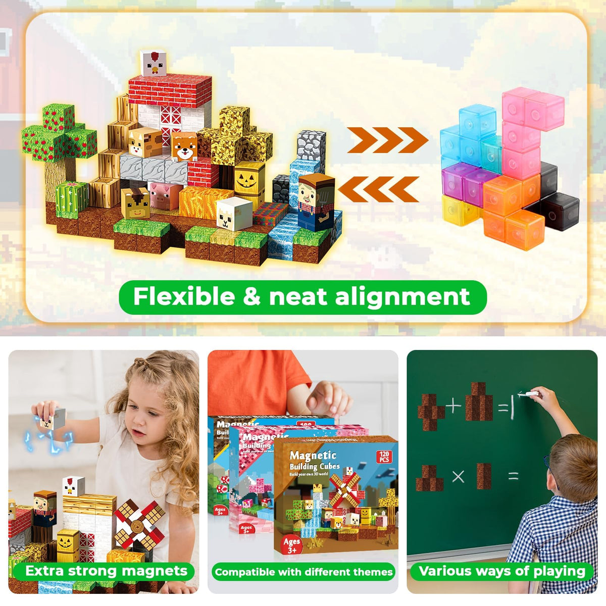 GraceDuck classroom-friendly magnetic cubes support STEM learning during group activities.