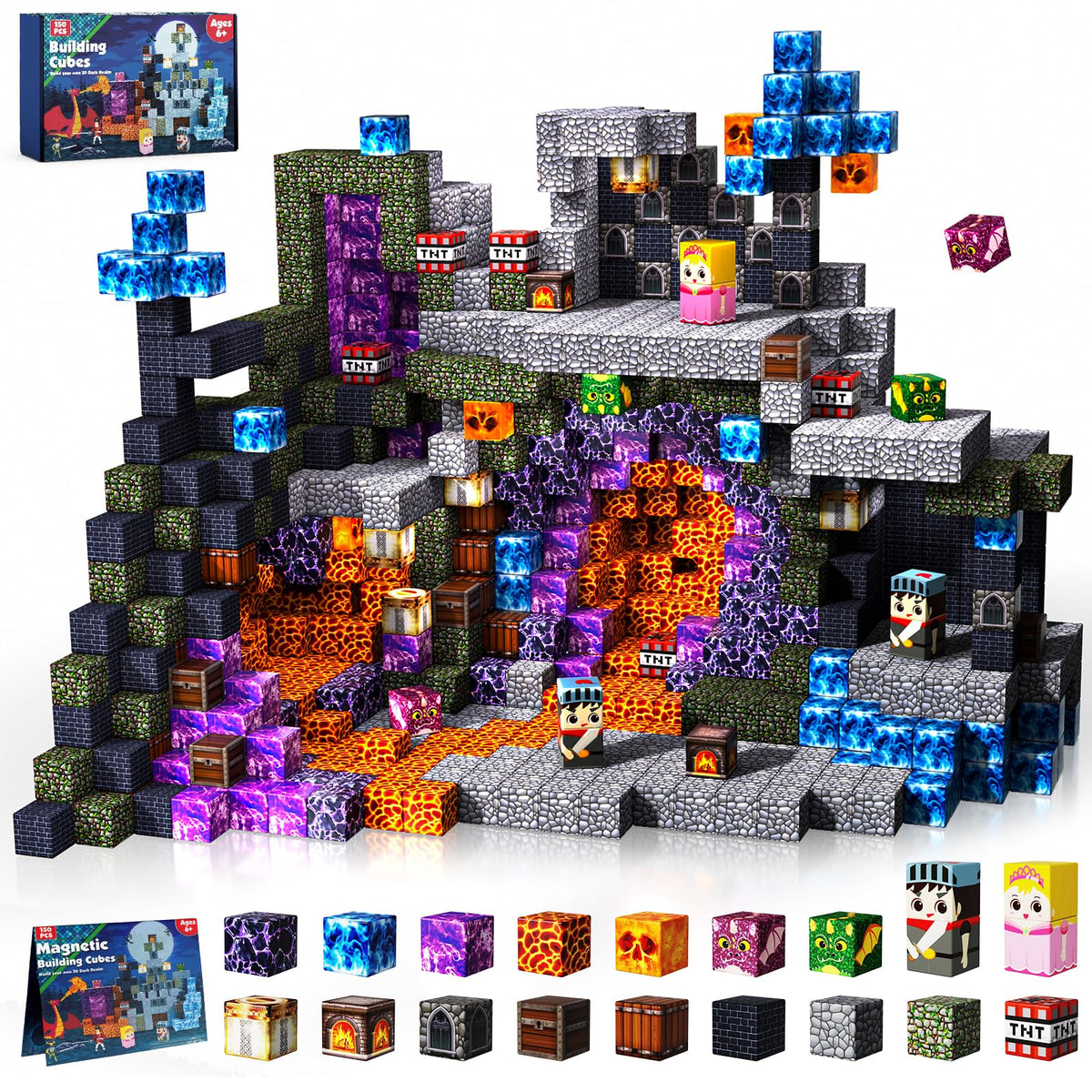 GraceDuck Dark Castle blocks enable imaginative play and collaborative building.