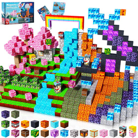 GraceDuck Dark Forest Castle with 150 magnetic cubes sparks imaginative castle-building play