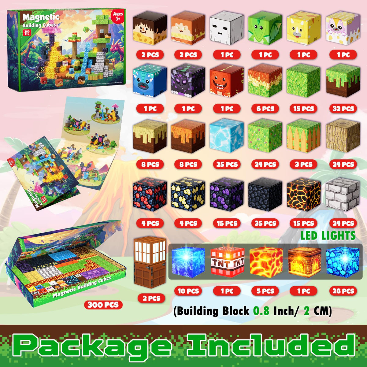 GraceDuck LED light blocks illuminate colorful builds for engaging playtime.
