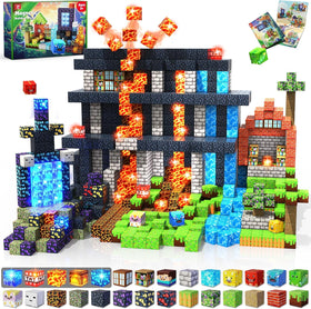 GraceDuck magnetic blocks 150-piece set for dinosaur volcano castle play sparks imagination